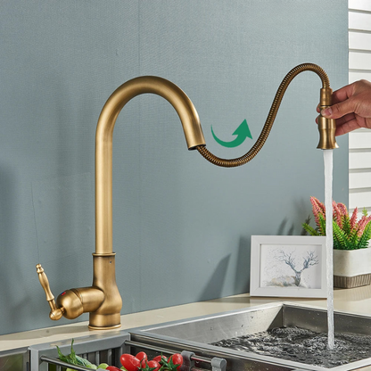 Classic Brass Kitchen Sink Faucet