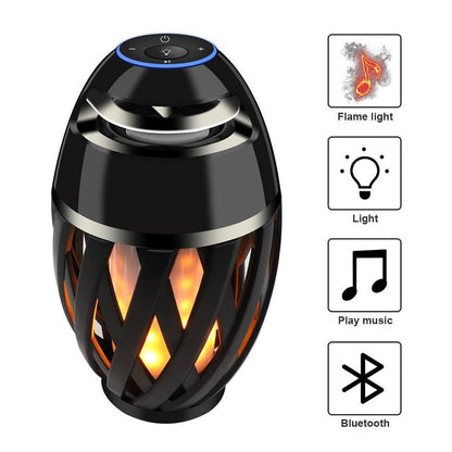 Compact LED Bluetooth Speaker with Warm Glow Effect