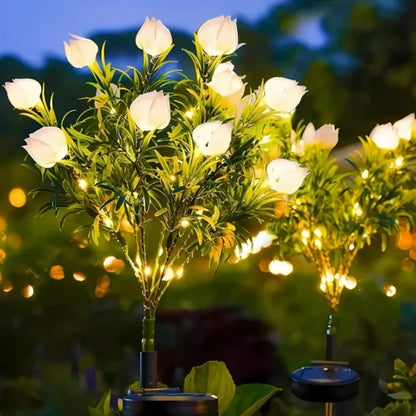 Colorful Outdoor Solar Powered Flower Lights - Yeezlab