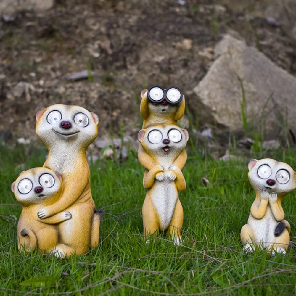 Colorful Meerkat Solar Desk Lamp