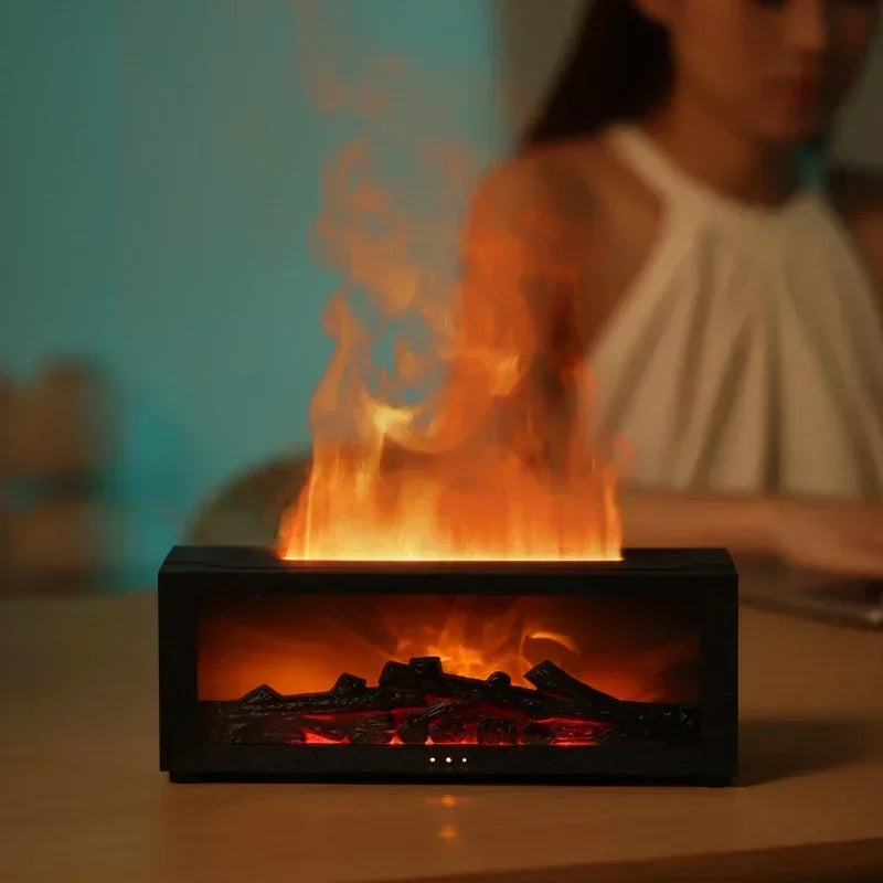 Colorful LED Flame Electric Fireplace Aroma Diffuser