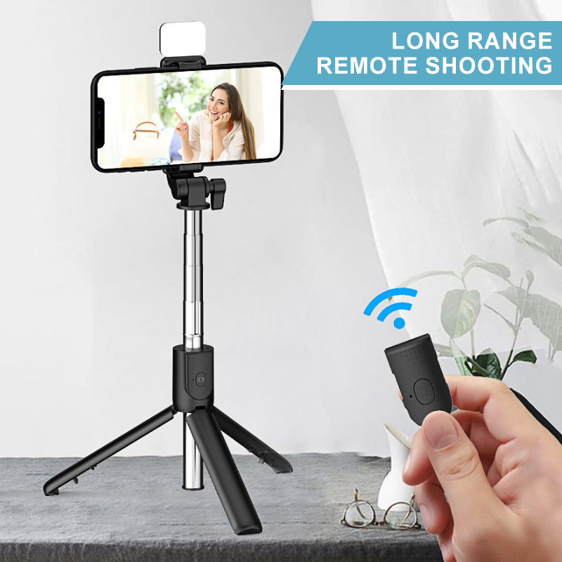 Compact 6-in-1 Wireless Bluetooth Selfie Rod