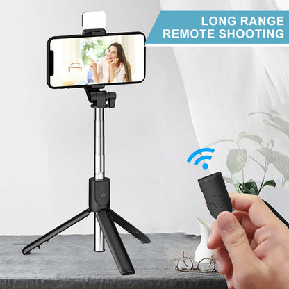 Compact 6-in-1 Wireless Bluetooth Selfie Rod