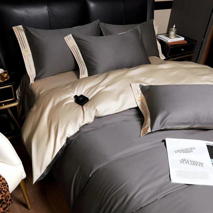 Soft Cotton Embroidered Bed Sheet Set