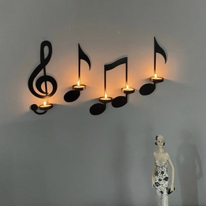 Musical Note Metal Candle Holder