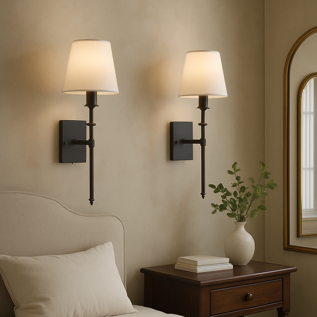 Modern 2-Pack Wall Light Fixtures for Bedroom or Bathroom - Yeezlab