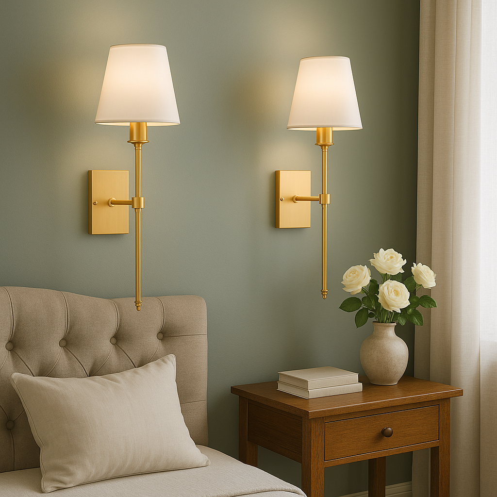 Modern 2-Pack Wall Light Fixtures for Bedroom or Bathroom