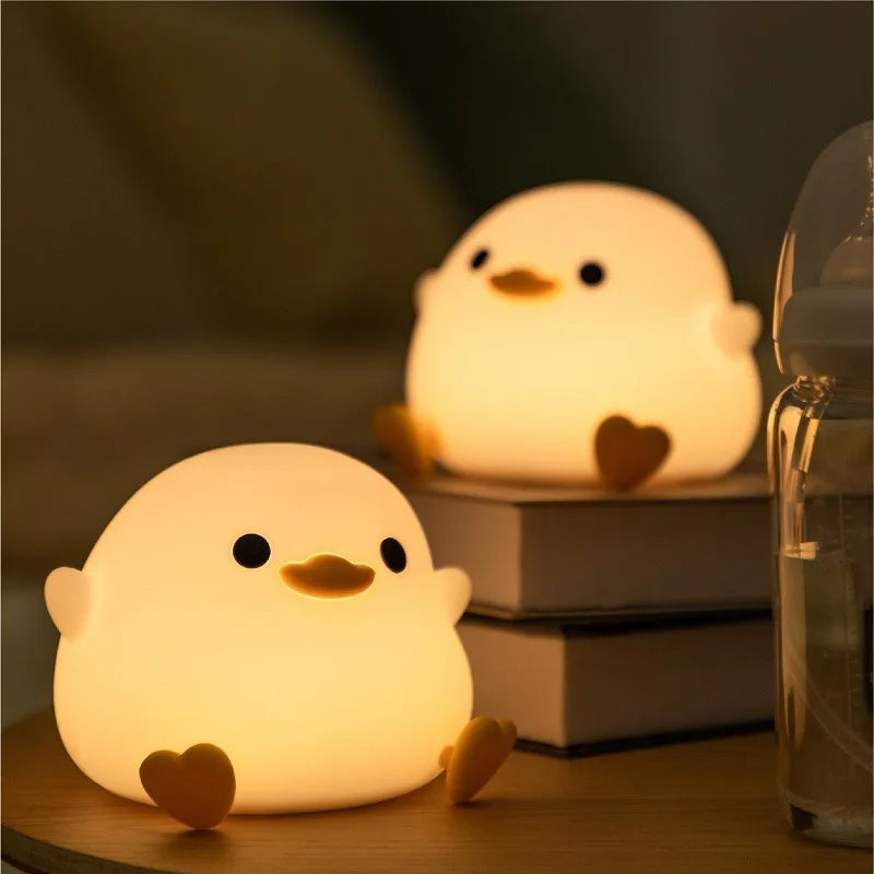 Soft Duck Night Lamp with Adjustable Brightness