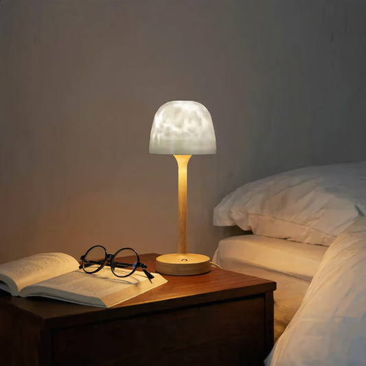 Cordless room light projector lamp with remote control