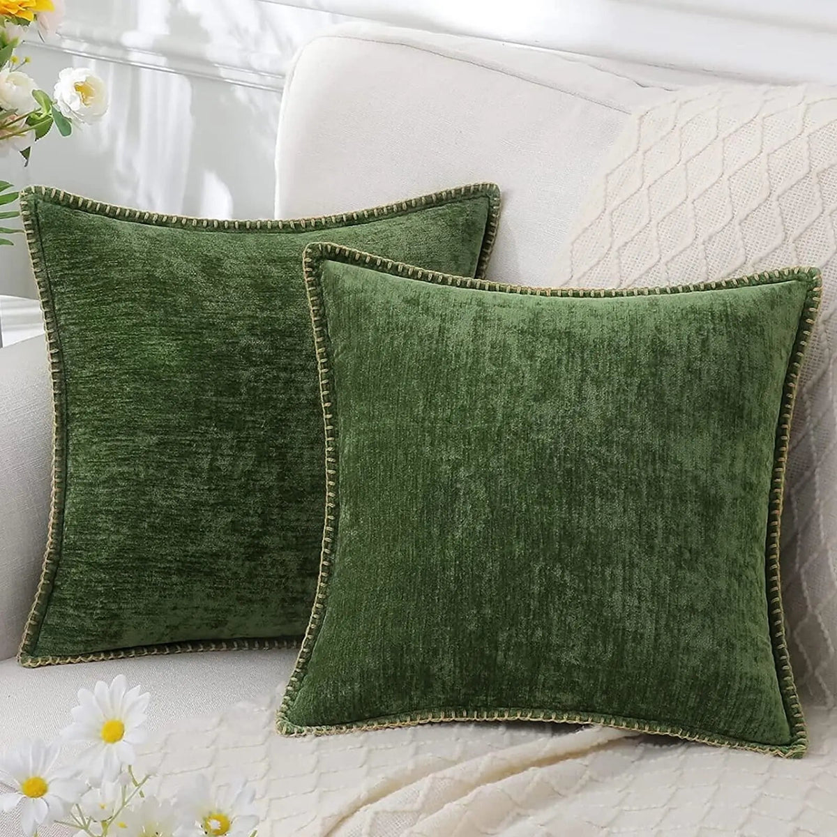Plush Chenille Velvet Cushion Cover - Yeezlab