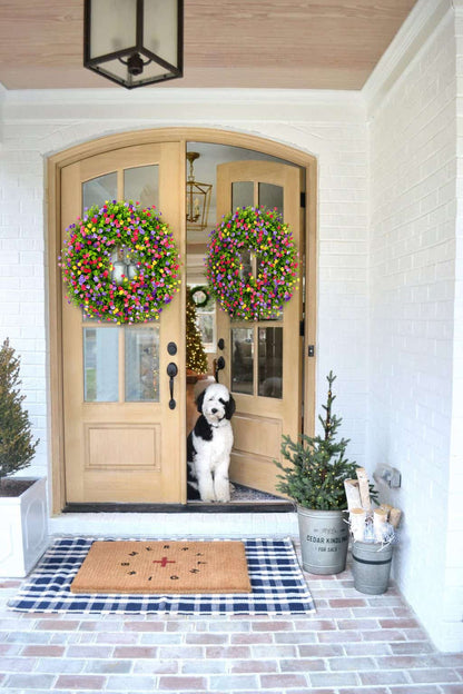 Fresh Floral Spring Wreath for Front Door