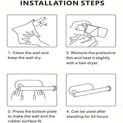 Easy Install Wall Paper Towel Holder 2-Piece Set