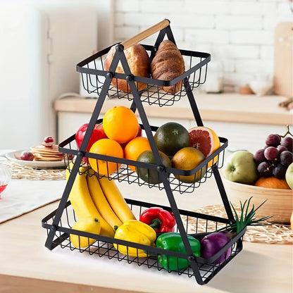 Compact 3-Tier Kitchen Fruit Stand
