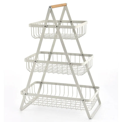 Compact 3-Tier Kitchen Fruit Stand