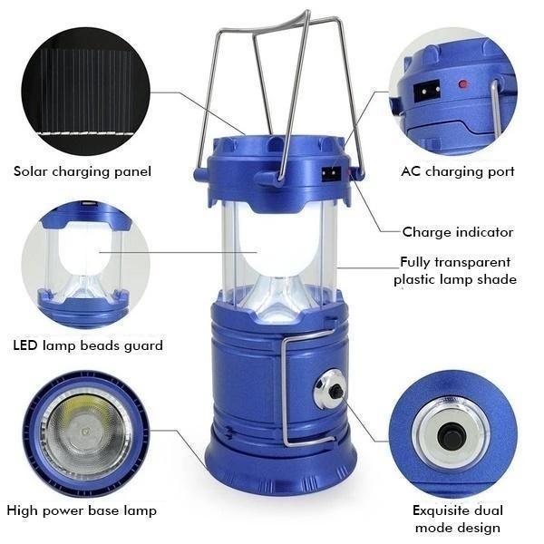Portable 3-in-1 Solar Powered Camp Light