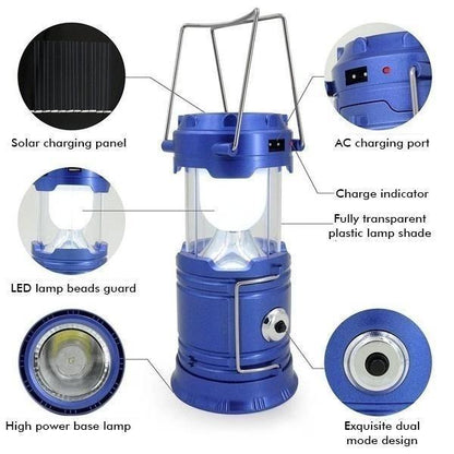 Portable 3-in-1 Solar Powered Camp Light