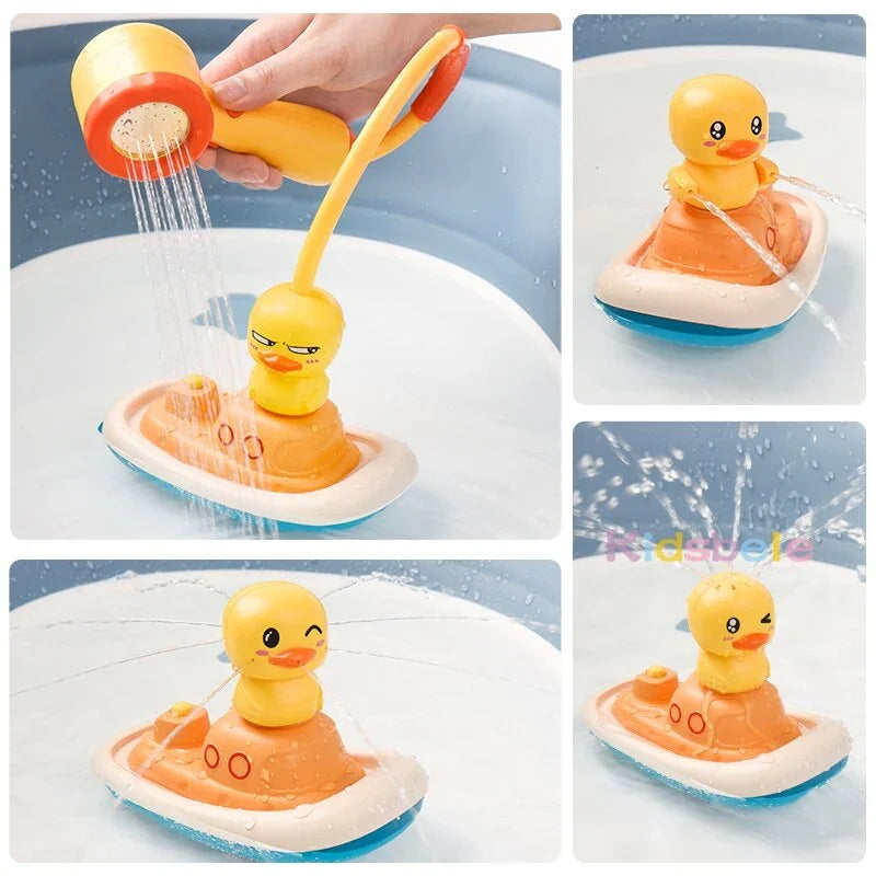 Colorful Duck Water Spray Toy for Kids Bath Time
