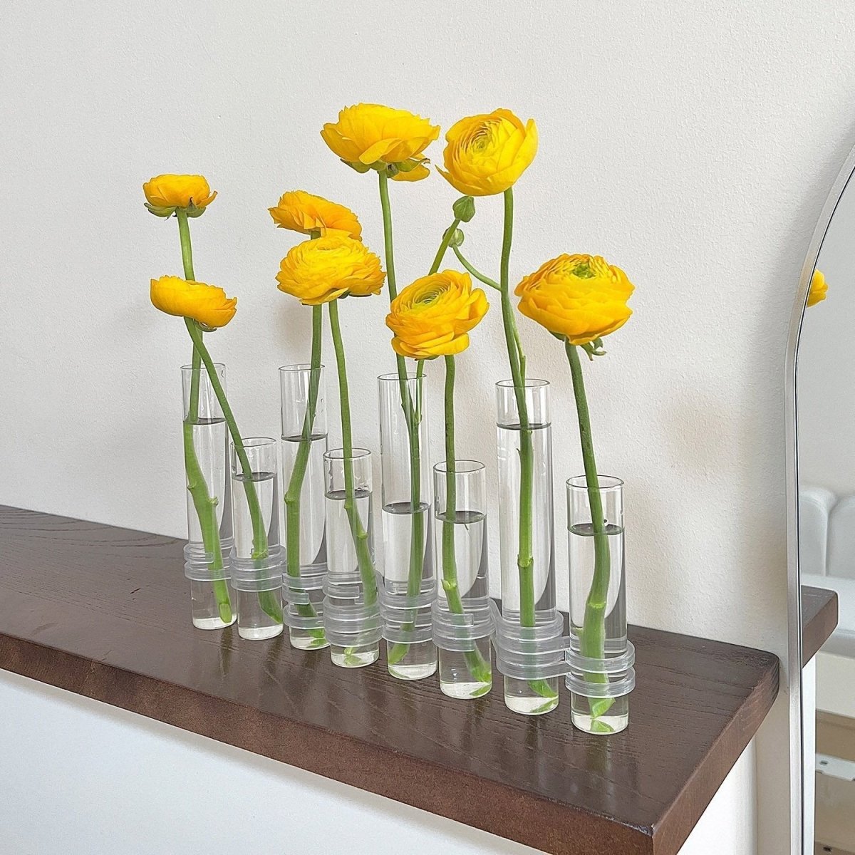 Adjustable Floral Glass Vase with Hinges