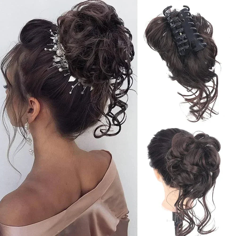 Easy Clip-in Curly Bun Hair Extension