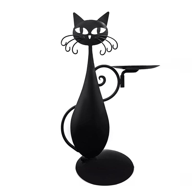 Black Kitty Tea Light Holder