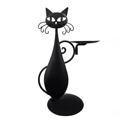 Black Kitty Tea Light Holder