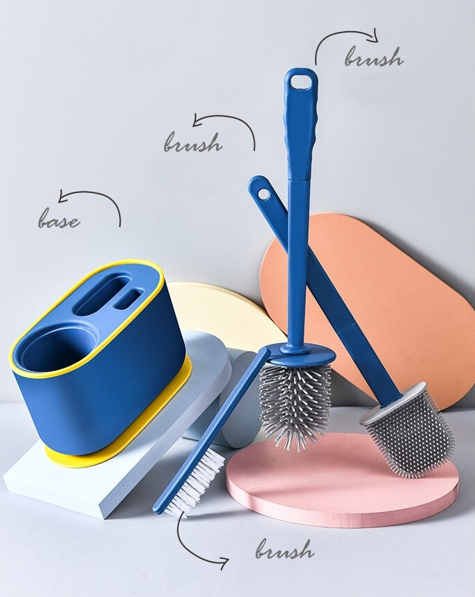 Bathroom Toilet Cleaning Brush Wall Mount Kit