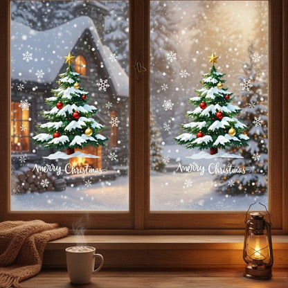 Colorful 3D Christmas Tree Wall Decal