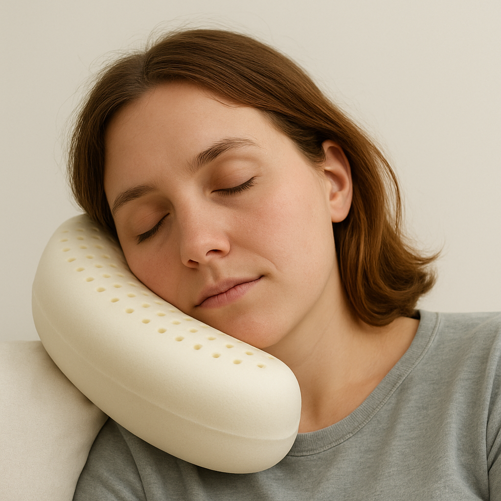 Soft Latex Contour Travel Neck Pillow
