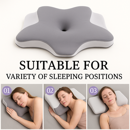 Contoured Sleep Pillow with Memory Foam Support