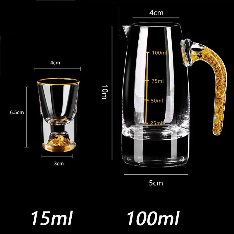 Luxury Gold Crystal Wine Glass Set