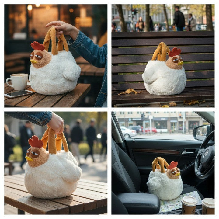 Funny Plush Chicken Backpack