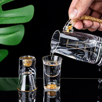 Luxury Gold Crystal Wine Glass Set
