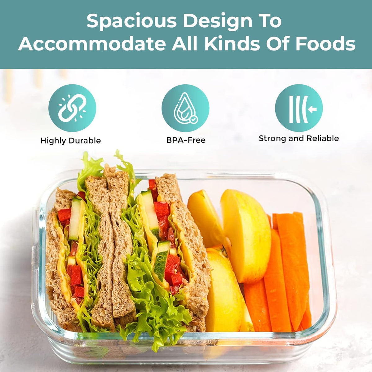 Glass Kitchen Storage Container Set with Lids