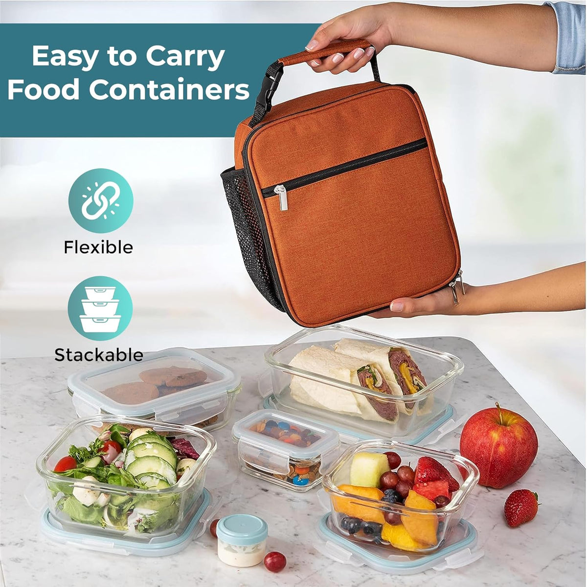 Glass Kitchen Storage Container Set with Lids