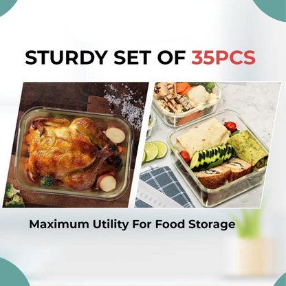Glass Kitchen Storage Container Set with Lids