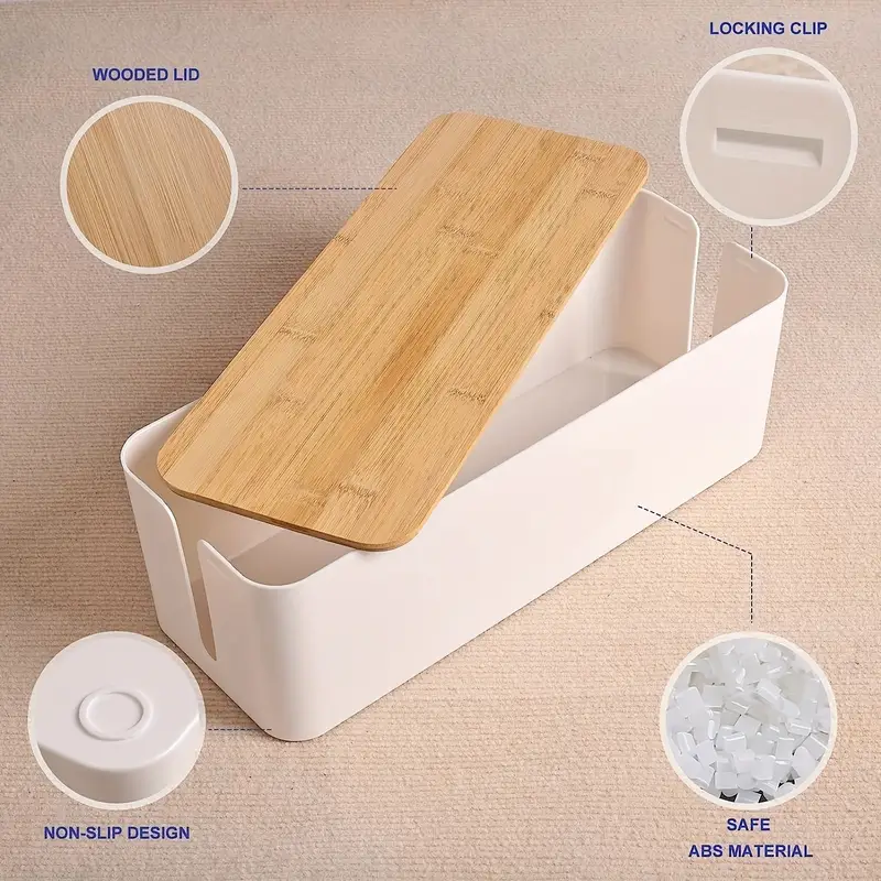 Cable Storage Box for Organized Cord Control