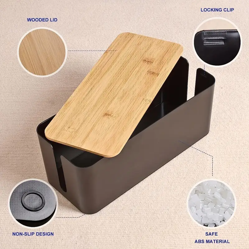 Cable Storage Box for Organized Cord Control