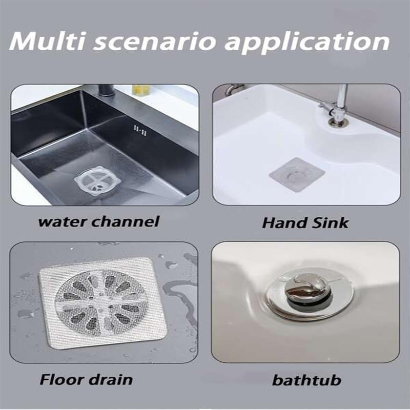 Easy Clean Drain Stickers - Hair Stopper & Bug Blocker
