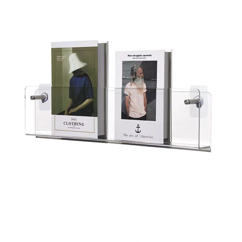 Clear Wall Mount Book Shelf Storage Unit