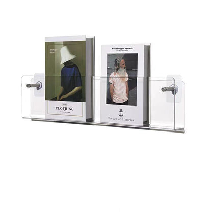 Clear Wall Mount Book Shelf Storage Unit