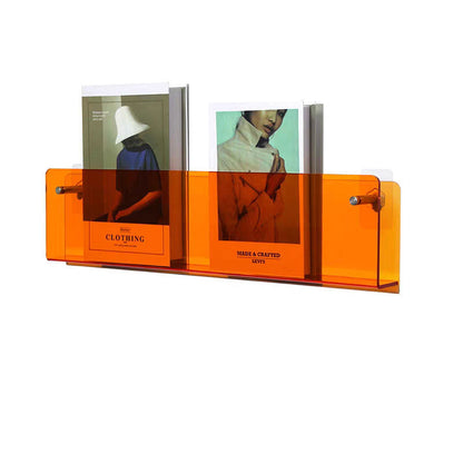 Clear Wall Mount Book Shelf Storage Unit