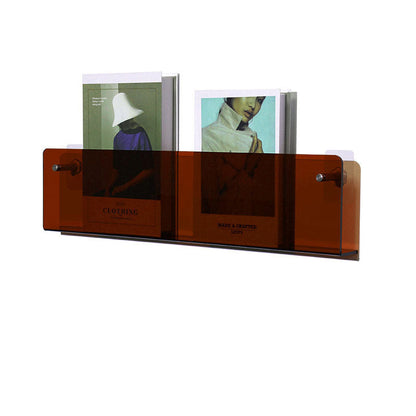 Clear Wall Mount Book Shelf Storage Unit