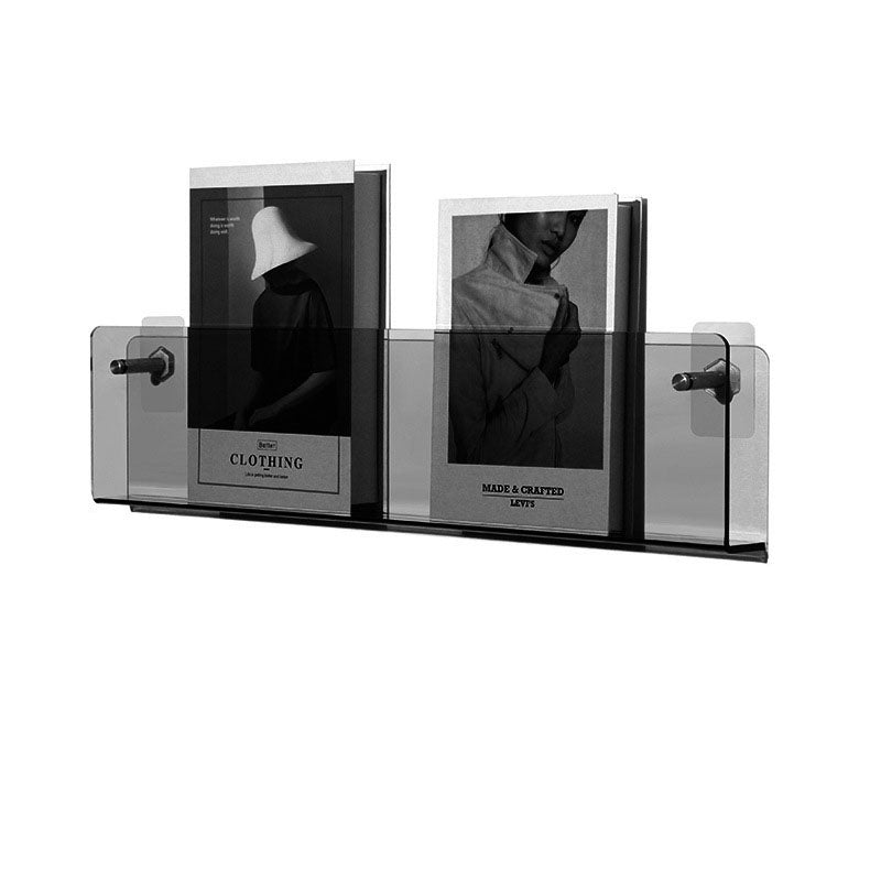 Clear Wall Mount Book Shelf Storage Unit