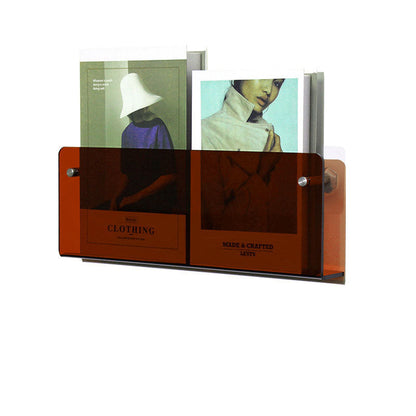Clear Wall Mount Book Shelf Storage Unit