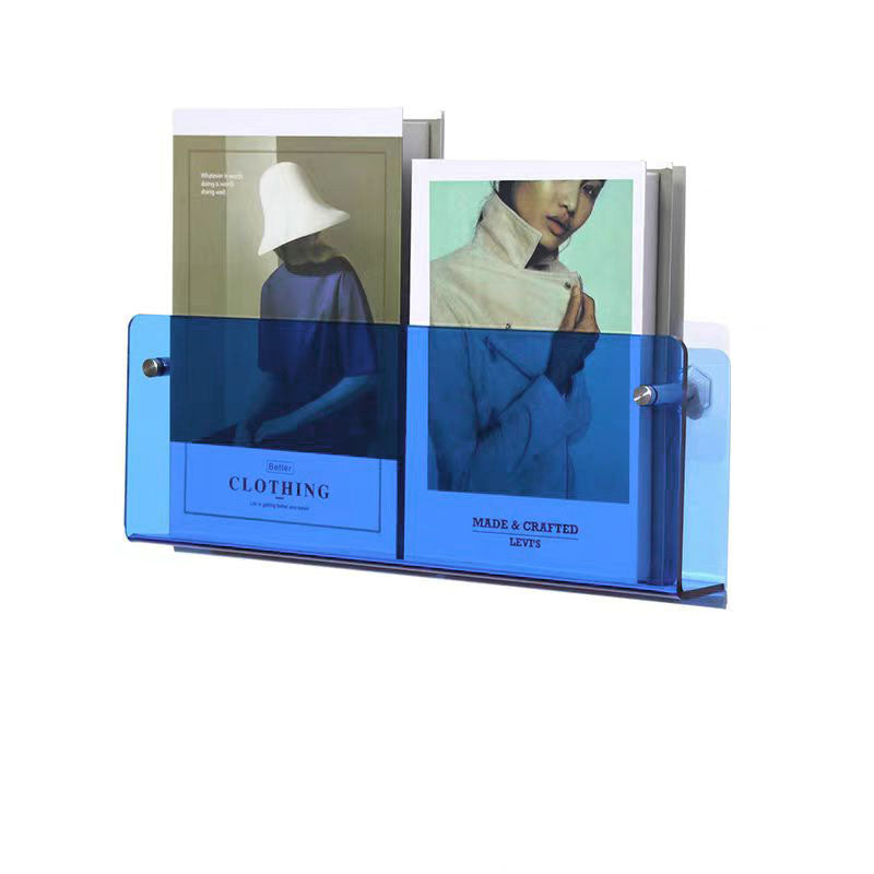 Clear Wall Mount Book Shelf Storage Unit