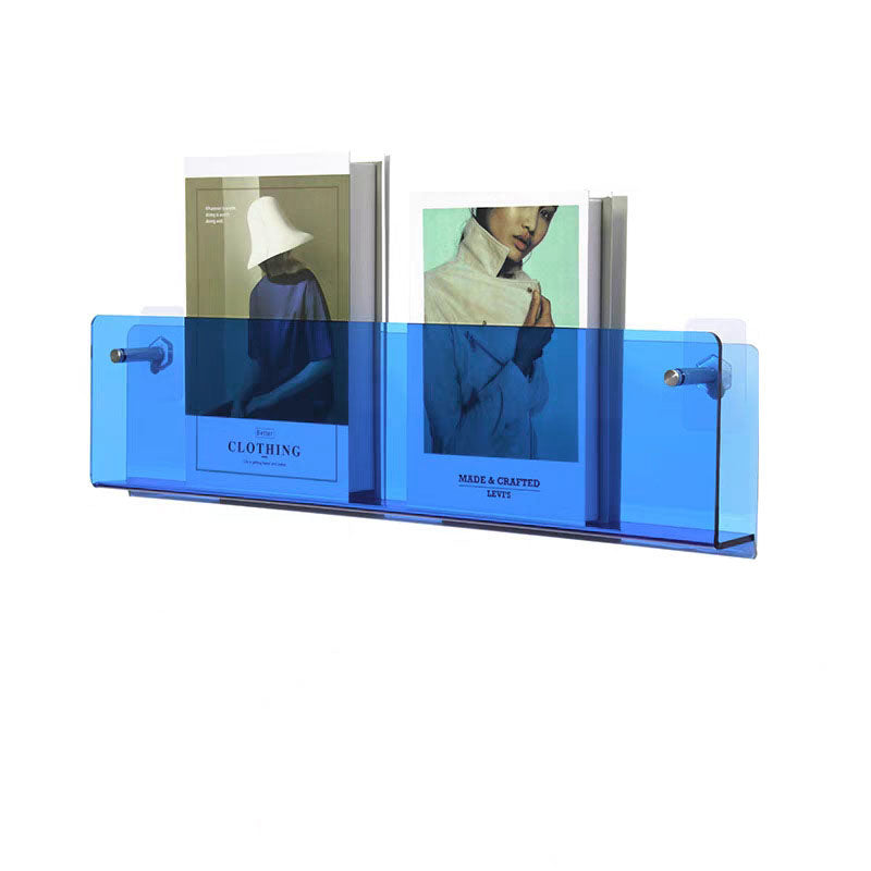 Clear Wall Mount Book Shelf Storage Unit