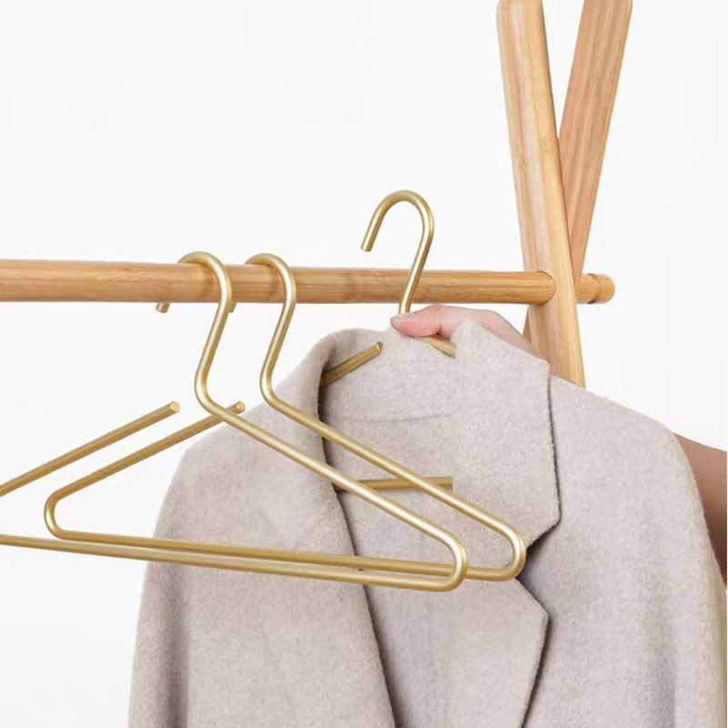 Sturdy Metal Closet Hanger in Modern Gold Finish
