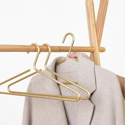 Sturdy Metal Closet Hanger in Modern Gold Finish
