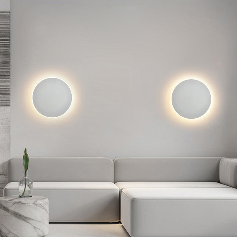 Round LED Wall Light for Bedroom and Hallway