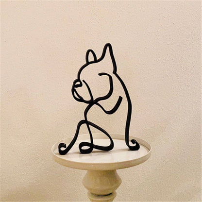Modern Pet Figurine Metal Home Decor Statue